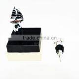 Diamond Design Sailing Wine Bottle Stopper thumbnail-3