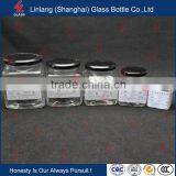 Honey Industrial Use and Screw Cap Sealing Type 380ml Quadrangular Glass Jam Jar