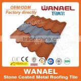 Modern Ancient Corrugated Metal Color Steel Stone Roof Tile/Guangzhou Building Materials,Wanael Roof Tile Factory thumbnail-2