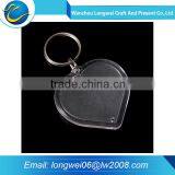 2016 Best Sale Cheap Clear Custom Printed Acrylic Plastic Heart Keychain