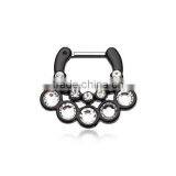 Black Septum Clicker Nose Belly Nipple thumbnail-1