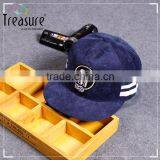 2016 China Cap Blank Suede 5 Panel Cap Metal Badge Flat Brim Hip Hop Hat for Men thumbnail-2