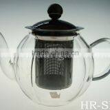 New Styles Wholesale Heat Resistant Glass Teapot With Steel Infuser thumbnail-1