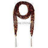 2015 New Design Chiffon Leopard Print Scarf,infinity Scarf