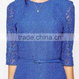 Women's Fashion Designer One Piece Dress, Latest Dress Designs for Ladies Blue Colour Dress thumbnail-4