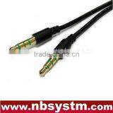 3.5mm 4-pole Plug to 3.5mm 4-pole Plug Audio Cable Gold