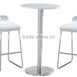 Wooden design white bar table and bar chair set /bar stool CA142