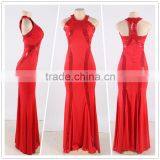 Latest Fashion Adult Women Long Style Sexy Cutout Full Size Floor Length Red Prom Dress thumbnail-1
