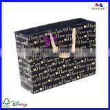 Custom Design Red Wine Paper Material Handbag With Ribbon thumbnail-2