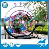 Theme park exercise equipment 3d space ring electric amusment human gyroscope ride for sale