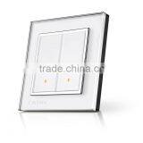 2 GANG 2 WAY WHITE TABLET SWITCH,NEW STYLE WALL SWITCH,GLASS PANEL SWITCH thumbnail-1