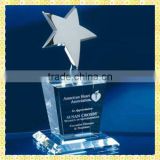 New Designed Clear Laser Crystal Star Trophy For Company Souvenirs Gifts