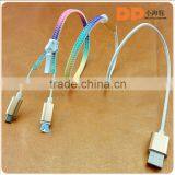 New Premium Colorful Zipper Design 2 in 1 Charging Cable for Android and Iphone thumbnail-2