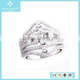 2015 Sterling Silver Latest Design Wedding Diamond Ring thumbnail-2