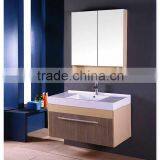 2016 Customized MDF / Oak Wood Bathroom Mirrored Cabinet in High Gloss Painting thumbnail-5
