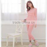 Long Sleeve Maternity Sleepwear for Pregnant Women Pajamas Sets thumbnail-3