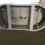 Sunzoom China Supplier Tender Low Cost Bathtub70inch Curved Bathtub Black thumbnail-1