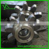 Customized carbon steel cnc forging parts, 4 axes cnc machining wheel gear