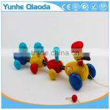 Colorful Pull Along Duck Family Wooden Toy Wiggles as You Pull They Makea Fun Baby thumbnail-2
