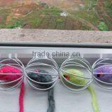 Fur Mouse in Metal Wire Ball Cat Toys thumbnail-1