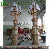 Stone Figure Statue With Lamp thumbnail-1