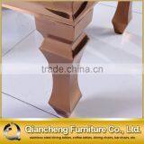 French Provincial End Table Marble Top With Rose Gold Color Leg thumbnail-5