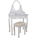 French Style Dressing Table With Stool and Mirror thumbnail-3