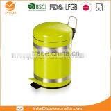 3 Litre Pedal Trash Bin White Foot Pedal Bin With Lid For Easy Opening Closing Dustbin thumbnail-5