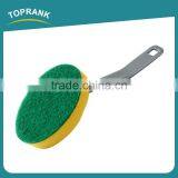 Toprank Eco Friendly Household Cleaning Tools Long Handle Cleaning Sponge Brush Pan Pot Dish Scrub Green Kitchen Scouring Pad thumbnail-3