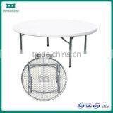 6FT wholesale white folding plastic round table