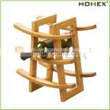 Elegant 9 Bottle Bamboo Wine Rack Bottle Holder Homex BSCI/Factory thumbnail-1