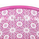 2016 Fancy Round Shape Wire Mesh Pink Trash Can thumbnail-2