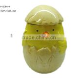 Ceramic easter chichen canister