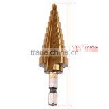 Metal Drilling Round Shank Straight Flute Hss Step Drill Bit Set thumbnail-6