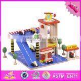 2016 New Products Funny Children Wooden Toy Parking Garage for Sale W04B040 thumbnail-4