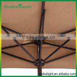 Outdoor 9FT Tan Steel Half Patio Umbrella With Crank thumbnail-3