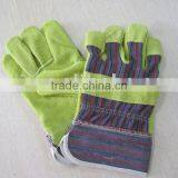 Industrial Safety Gloves Heat Resistant Bbq Cow Grain Tight Split Leather Finger Protection /combined Working Gloves thumbnail-1