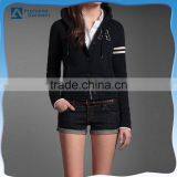 China Garment Factory Custom Logo Button up Women's Slim Fit Hoodie thumbnail-1