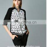 Autumn Outdoor Fashion Stylist Dot Print Patched Jacket Wholesale thumbnail-3