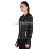 China Suppliers Sport Coat With Hooded Soft Cotton Women's Yoga Wear Comfortable thumbnail-4