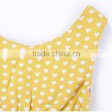 2017 New Design Hot Sale Summer Dress 2017 Wholesale Cotton Clothing Boutique Custom Kids Sleeveless Baby Little Girl Gold Dress thumbnail-6