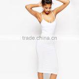 Womens Spaghetti Strap Fancy Midi Cami Fancy Dress, Bodycon Black and White Fancy Dress thumbnail-2
