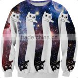 Stylish Fully Printed Sweater Custom Sublimation Printed Mens Crewneck Sweatshirts 3D Animal Sublimated Mens Jumpers