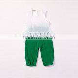 Wholesale Children's Boutique Clothing Sets Vest Shirt Pure Color Muslin Pants thumbnail-5