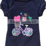 INFANT & TODDLER EMBROIDERED T SHIRT WITH LAPPED SHOULDERS