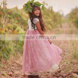 Baby Girls Pink Tulle Dress Floral Girls Long Dress thumbnail-1