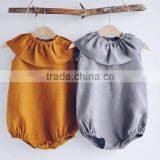 Dress-Jumpsuit For Baby Girl Clothes Linen Romper Stylish Simple Baby Clothes Apparel thumbnail-2