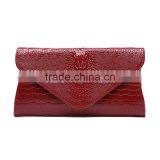 Women Clutch Bags Vintage Leather Crocodile Pattern Envelope Shoulder Ladies Small Messenger Bag thumbnail-2