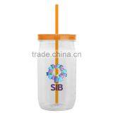 USA Made 27 oz Tritan Mason Jar With Screw-On Lid and Digital Imprint - Measurements Molded Into Side of Jar thumbnail-4