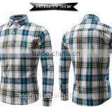 New Product 2016 European Fashion 100% Cotton Yarn Dyed Plaid Shirt Wholesale Men's Clothing thumbnail-6